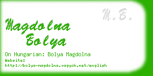 magdolna bolya business card